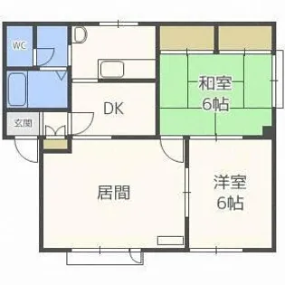 サンビレッジホワイトⅠ【202号室】の間取り