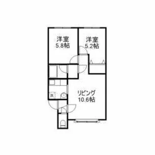 オーシャンビレッジ菊水(2号)【202号室】の間取り