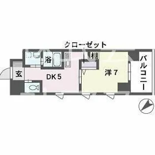 福岡県福岡市博多区榎田1丁目【マンション】の間取り