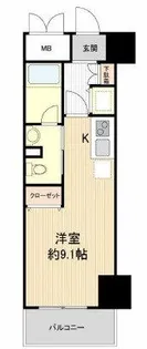 グルーヴ武庫川【9階】の間取り