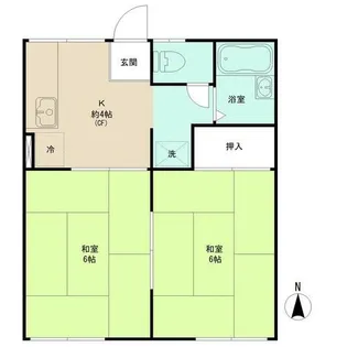 ハイツ竹中【1階】の間取り