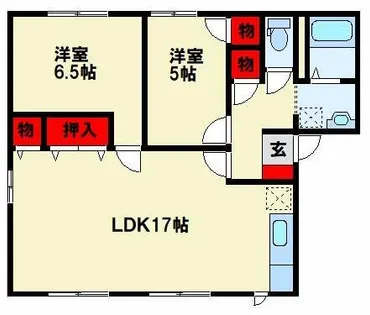 サラダ村 A棟【201号室】の間取り