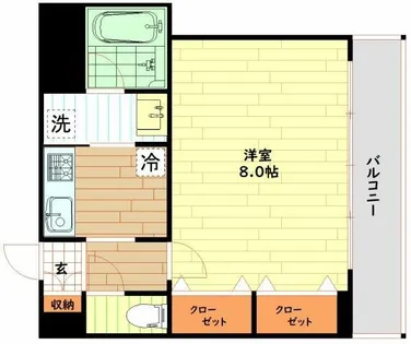 コスモリード谷町六丁目【12階】の間取り