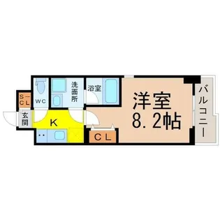 レジデンスSUN.K【8階】の間取り