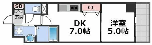 BRAVI南堀江【3階】の間取り