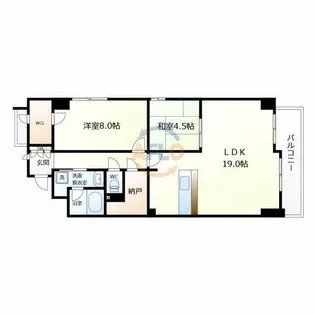 ヴェルドミール・ユモト【4階】の間取り