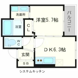 ティベルデ【9階】の間取り