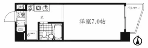 フローレンス白鳥【5階】の間取り