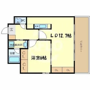 キャピトル安堂寺【2階】の間取り