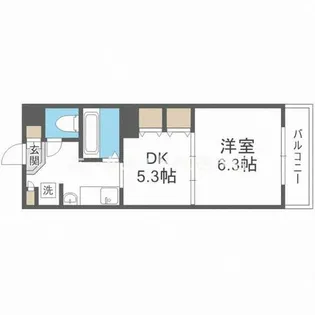 エスリード天満橋【6階】の間取り