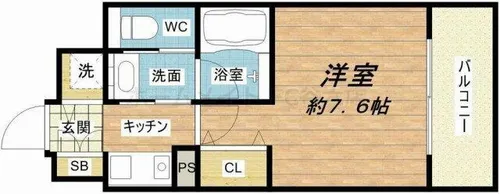 ジュネーゼグラン心斎橋東【7階】の間取り
