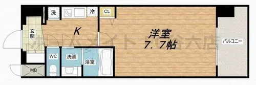 アドバンス大阪城シュアーヴ【7階】の間取り