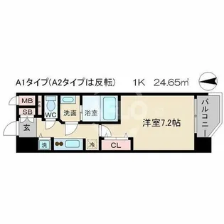 アドバンス大阪城グラシア【4階】の間取り