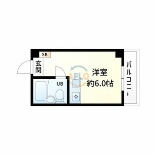 銀玉ハイツ【5階】の間取り