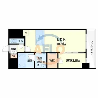グランドファースト大阪福島【6階】の間取り