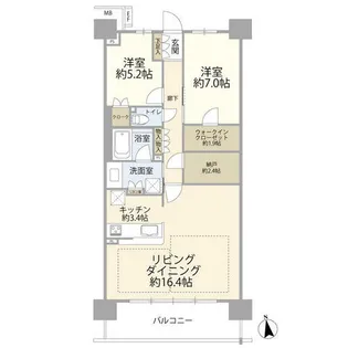 パークホームズLaLa名古屋みなとアクルス(0005609)【7階】の間取り