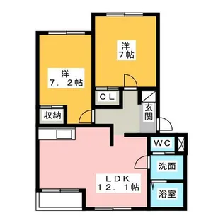 ピアチェーレ【2階】の間取り