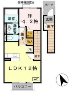 アゼリア宮上 A棟【1階】の間取り