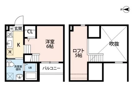 シャンフェルト原【1階】の間取り
