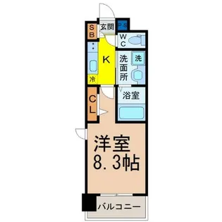 パルティール名駅北【9階】の間取り