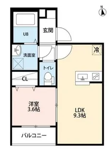 ウォーレン【1階】の間取り