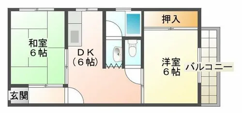 垂水八木ハイツ【2階】の間取り
