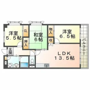 ベラヴィスタ垂水【2階】の間取り