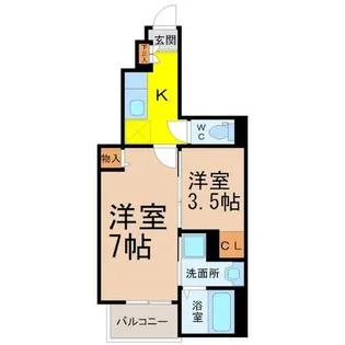 メゾン スプリングス【1階】の間取り