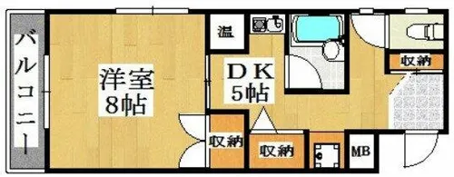 ピュア大久保【4D号室】の間取り