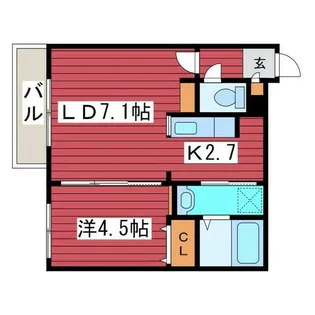 tomorrow福住EAST【4階】の間取り