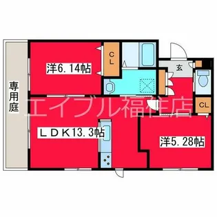 アーバンテラス【1階】の間取り