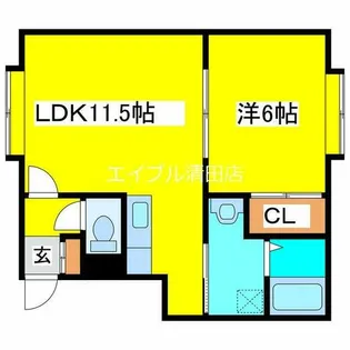 椎の実壱番館【1階】の間取り