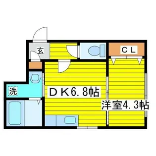 ラルコバレーノN16【2階】の間取り