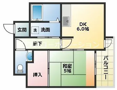 シロハイヌ尼崎【3階】の間取り