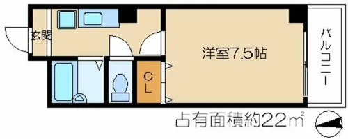 OKUNO御所東ビル【3階】の間取り