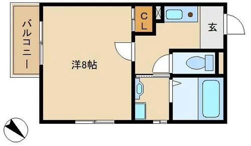 兵庫県尼崎市汐町【アパート】の間取り