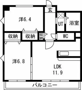 NHオランジュ【102号室】の間取り