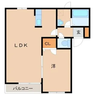 兵庫県尼崎市崇徳院2丁目【アパート】の間取り