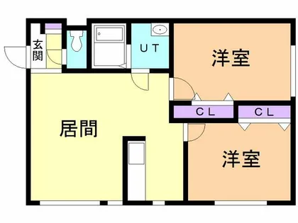 アリビオ若山【102号室】の間取り