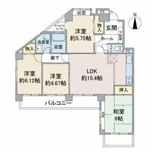 三旺マンション第10名東【5階】の間取り