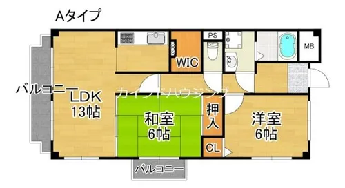 レジェロ住之江【6階】の間取り
