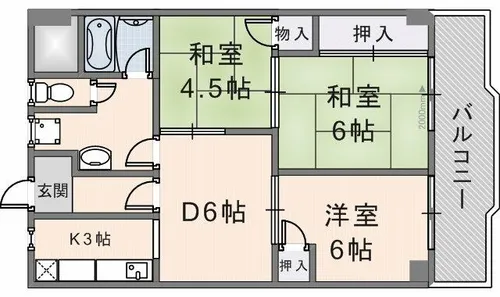 シャトルMK【102号室】の間取り