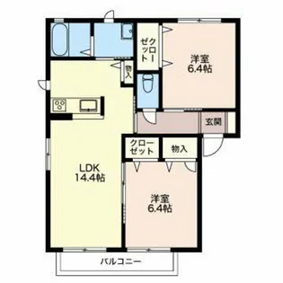 CHEZ MOI B【2階】の間取り