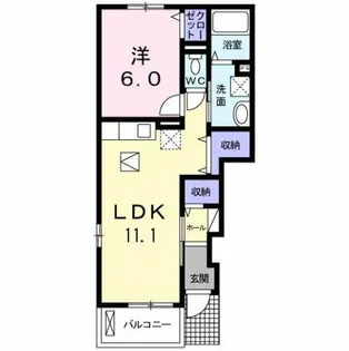 フレッサ・メゾン【1階】の間取り