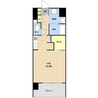 LIBTH博多駅南Ⅲ【1503号室】の間取り