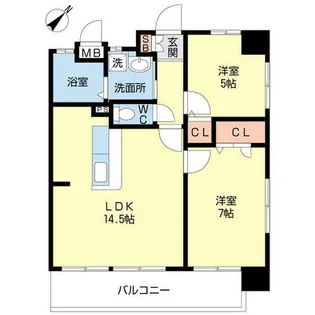 グランツ白金【501号室】の間取り