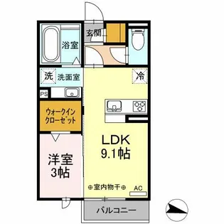 セントラル小牧【1階】の間取り