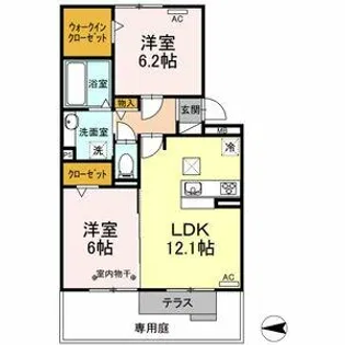 ブラン ノワール【1階】の間取り