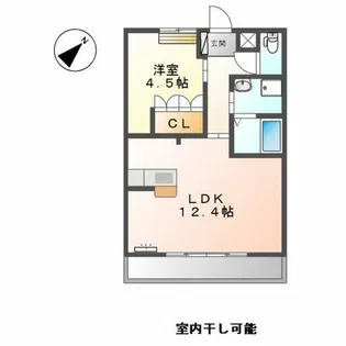 ヒルズ四ツ塚【2階】の間取り