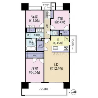 MJR千早ブランシエラ(0005598)【13階】の間取り